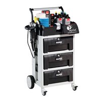 Polishing trolley with 3 drawes and