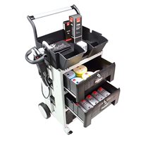 Polishing trolley with 3 drawes and