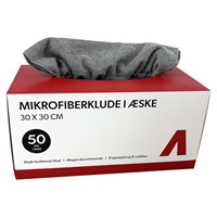 Mikrofiberklude i kasse, 30x30cm, 180gsm, 50 stk