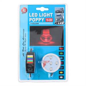 LED lys med 7 farver 12-24 volt til Poppy