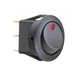 Kontakt rund on/off 19mm hul 10amp