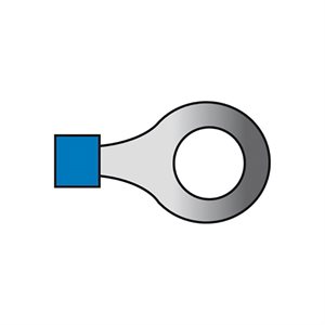 Kabelsko blå ring 6,4mm 1,5-2,5mm2 10 st