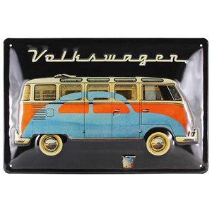 Metalskilt T1 bus og beetle 30x20cm