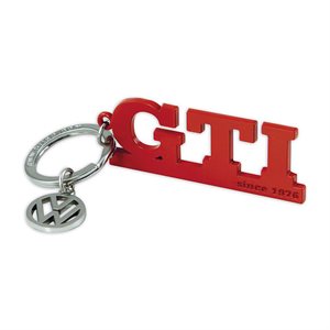 VW GTI nøglering m. logo vedhæng, rød
