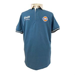 Gulf Vintage polo-shirt. Petroliumsblå L