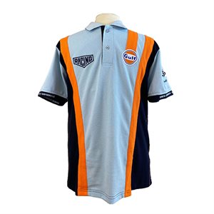 Gulf Racing Pro polo-shirt. Retro lysblå XL