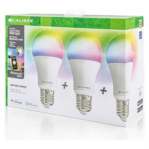 Caliber E27 Smart Home 3 pack LED-pærer hvid/multi