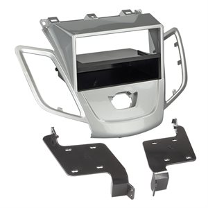 2-DIN radioramme m/lomme Ford Fiesta uden display sølv