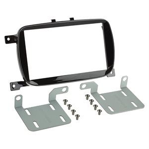 2-DIN radioramme Fiat 500 07/2015-2023 piano sort