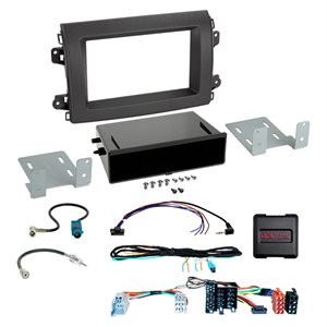 Komplet 2-DIN facia plate m. rum Citroen/Fiat/Opel ISO