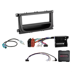 Komplet 1-DIN Kit Ford sort /CAN Bus Fakra