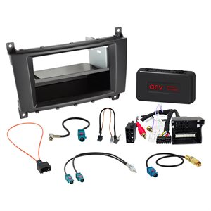 Komplet 2-DIN Kit m. rum Mercedes C-class 2004-2008