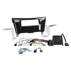 2-DIN kit m/lomme Qashqai/X-Trail ratbetj. 360° kam.