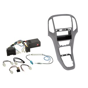 Komplet 2-DIN Kit m. rum Opel Astra J 2009-2018 grå