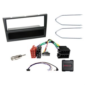 Komplet 1-DIN Kit m. rum Opel sort  analog