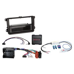 2-ISO kit m/lomme Seat/Skoda/VW  ratbetj./antenne DIN