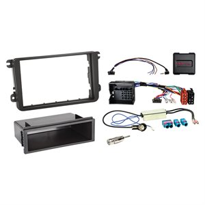 Komplet 2-DIN Kit m. rum Seat/Skoda/VW
