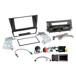 Komplet 2-DIN Kit BMW 3series m. rygerpakke sort