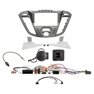 2-DIN kit Ford Custom 2012-2016 phoenix sølv ratbetj.
