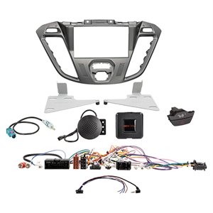 2-DIN kit Ford Custom 2012-2016 phoenix sølv ratbetj.
