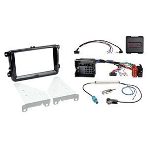 Komplet 2-DIN Kit Seat/Skoda/VW  piano sort