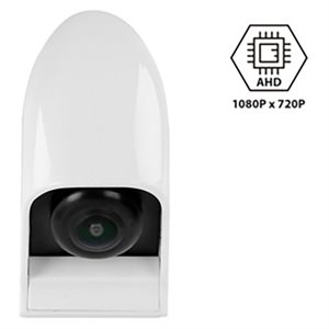 Bakkamera AHD universal dråbeformet hvid 12/24V