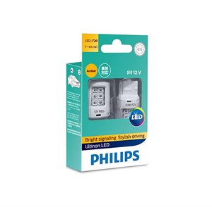 Philips Ultinon LED W21W Gul 12V - Sæt
