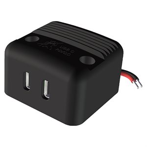 Dobbelt USB-C stik til påbygning 12/24V