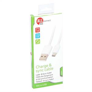 Allride Connect 2,0 ladekabel USB til Micro-USB, 1,2 m,