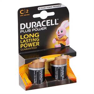 Duracell batteri, C/LR14. 2 stk.