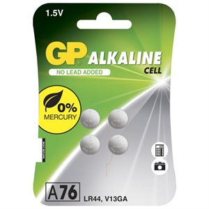 Gp alkaline knapcelle batterier 1,5v a76