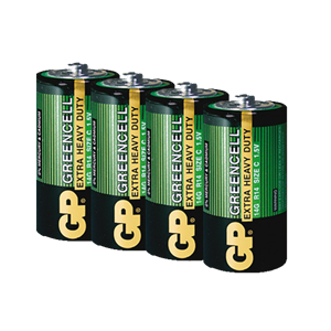 Gp r20pp -(lr20)  4 stk. pakke batteri