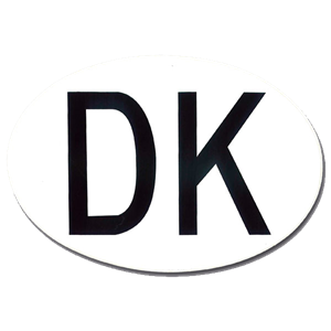 Trykt DK-skilt stort ( 170 x 115 )