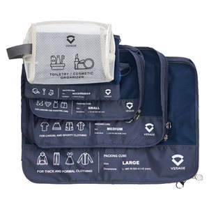 Verage packing cubes inkl. toilettaske