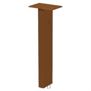 Cortenstål ladestander doubleunit 135 cm høj