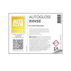 Label Autoglym Autogloss Rinse