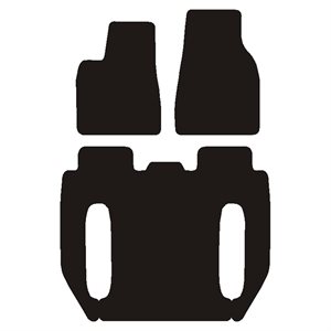 Velourmåtter Tesla Model X 2016-, 7 pers.