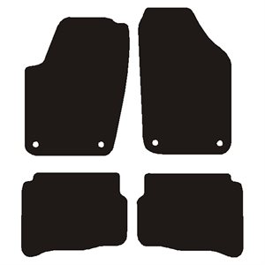 Velour måtter VW Polo 2003-2006 - Oval måttelås