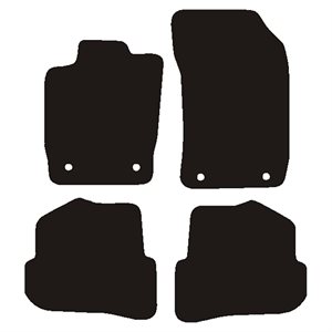 Måtter Audi A1 8X 2010 - 09/2018 Sort nålefilt