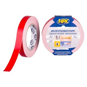 HPX dobbeltklæbende tape hvid, 19mm x 5m