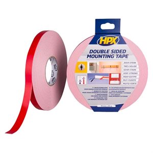 HPX dobbeltklæbende tape hvid, 19mm x 5m