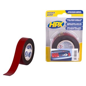 HPX dobbeltklæbende tape anthracite 19mm x 2m