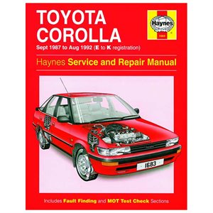 Håndbog Toyota Corolla 09.1987-08.1992