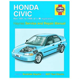 Håndbog Honda Civic benzin 11.1991-1996