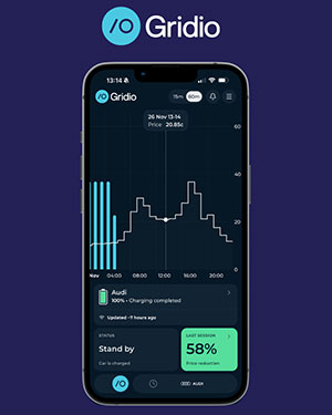 Gridio app – Smart opladning af elbil - spar penge og miljøet